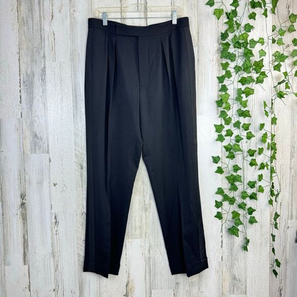 Ralph Lauren Straight-Leg Tailored purple label black Trousers size 10